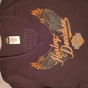 Women's H-D,size medium, Harley Davidson,  V neck, short sleeve T-shirt